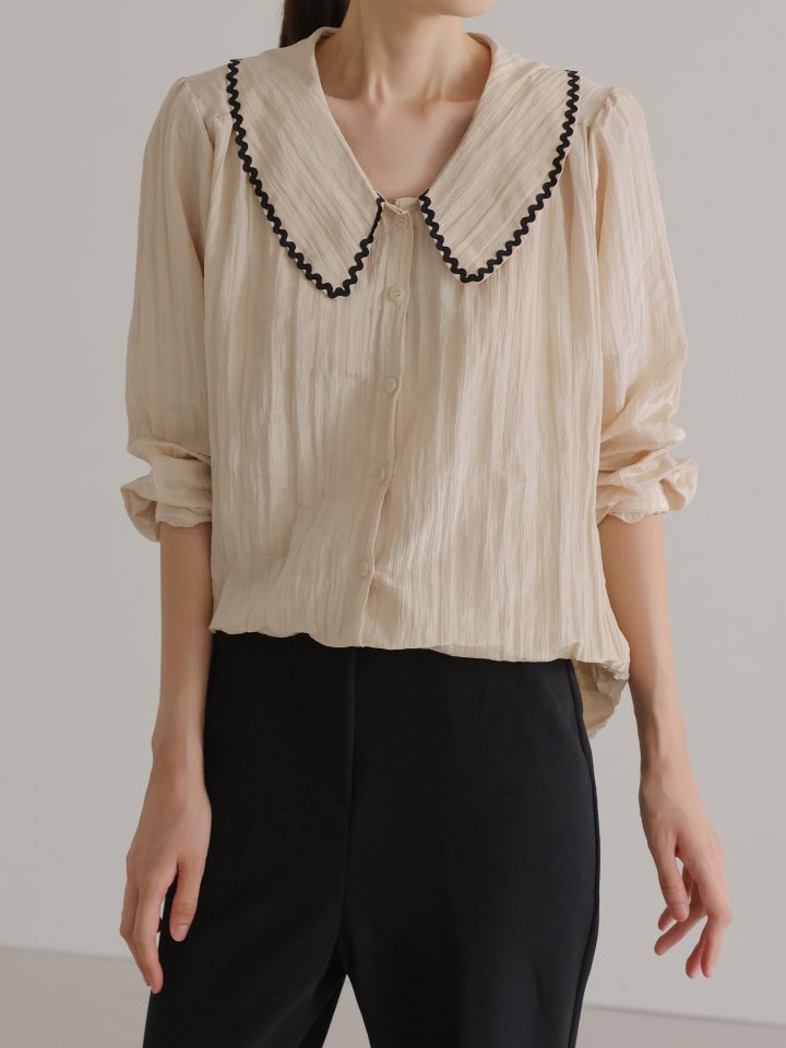 Lovely - Korean Women Fashion - #womensfashion - Wave Blouse - 7