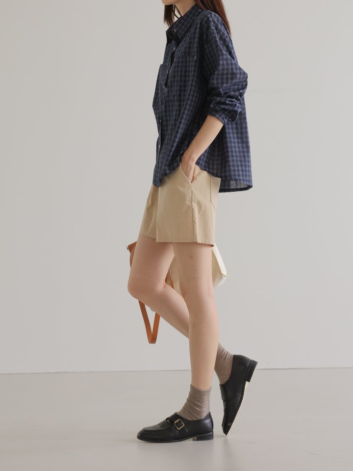 Lovely - Korean Women Fashion - #womensfashion - Stand Check Shirt - 2