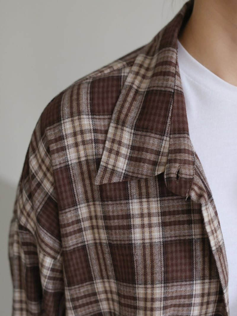 Lovely - Korean Women Fashion - #womensfashion - Amber Check Shirt - 10