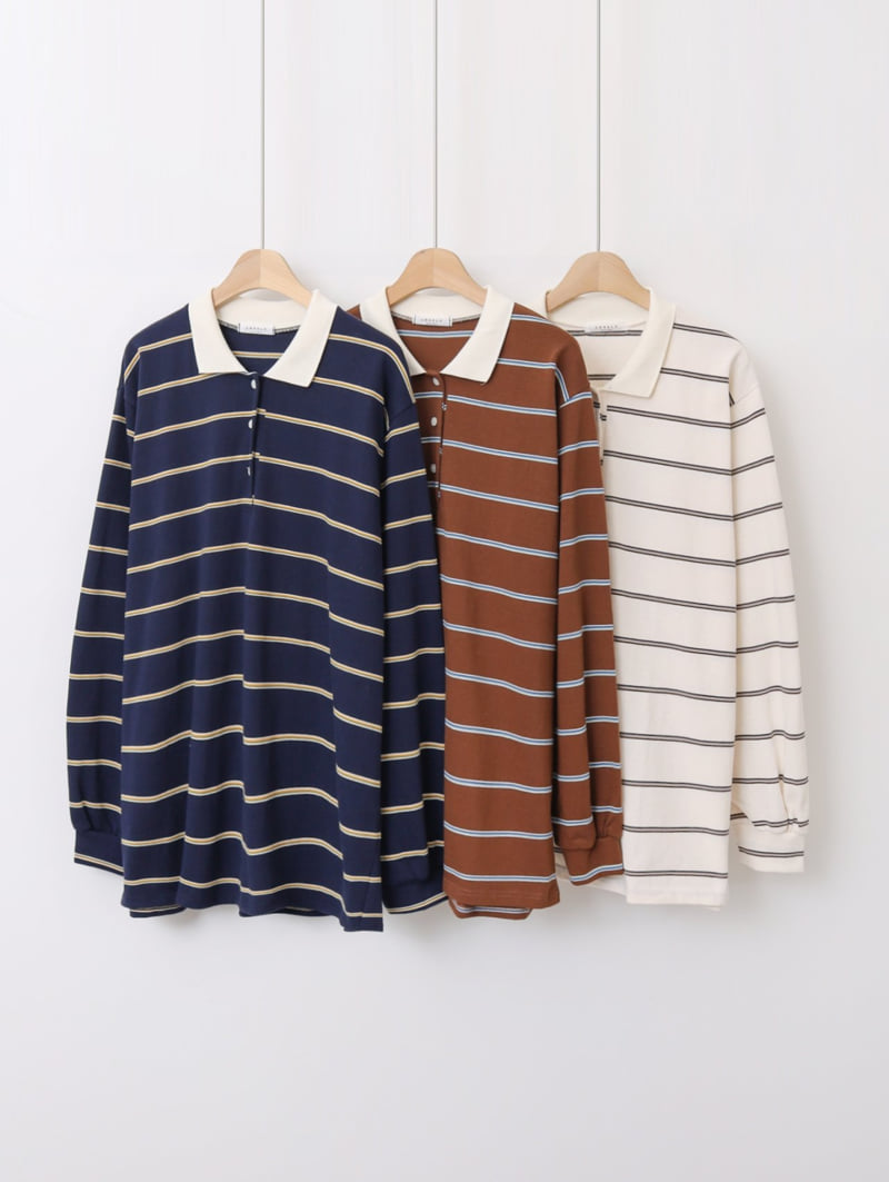 Lovely - Korean Women Fashion - #womensfashion - Peter Collar Tee - 12