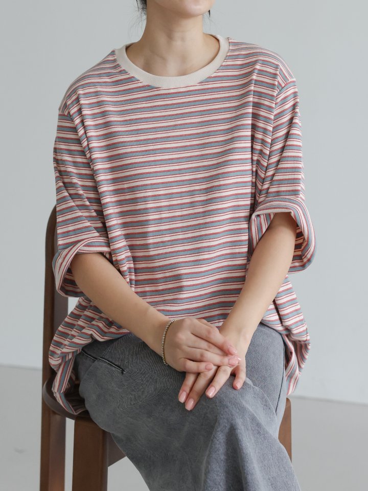 Lovely - Korean Women Fashion - #womensfashion - Toy Stripe Tee - 7