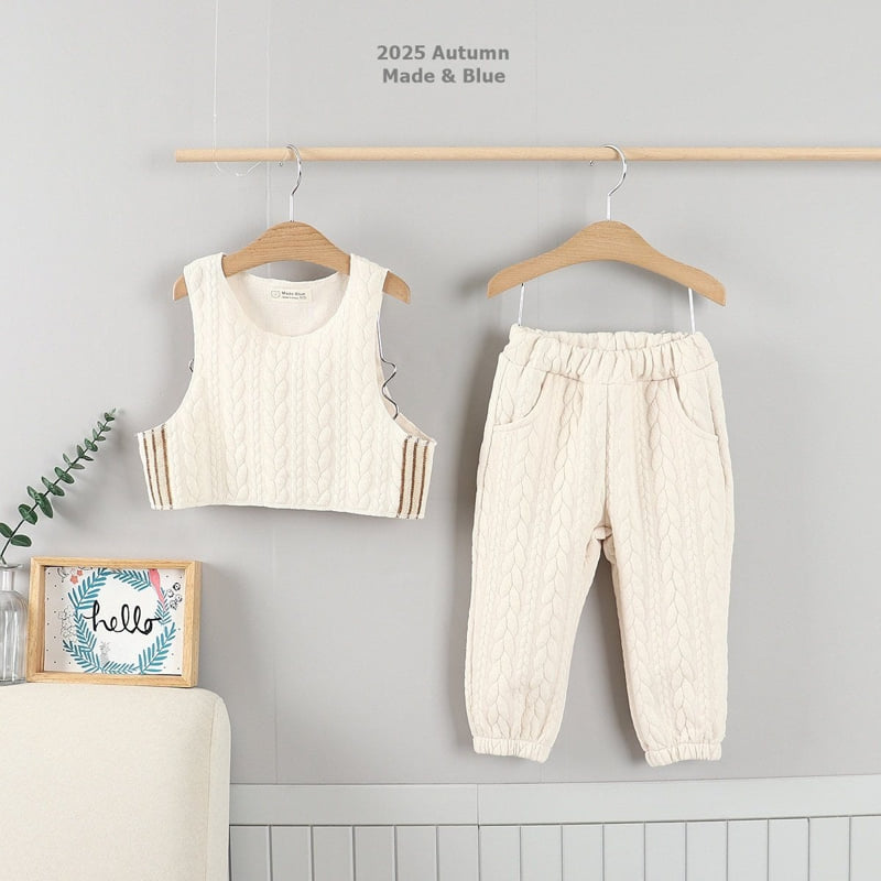 Made Blue - Korean Children Fashion - #childofig - Vest Set - 3