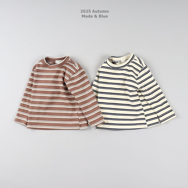Made Blue - Korean Children Fashion - #childofig - All Striped Tee
