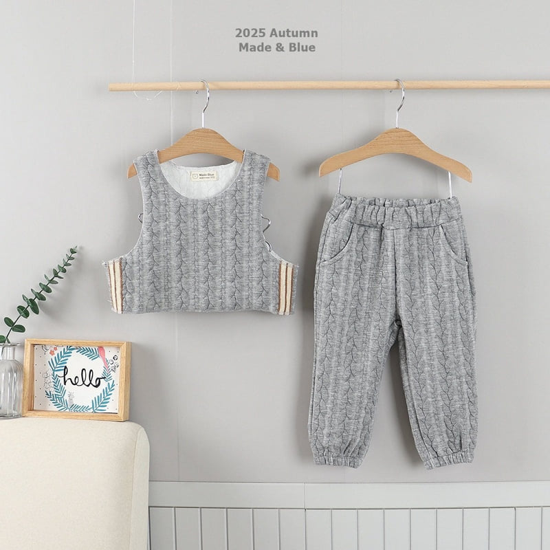 Made Blue - Korean Children Fashion - #childofig - Vest Set - 4