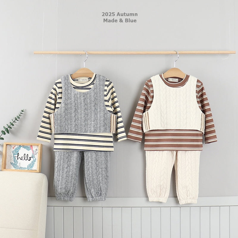 Made Blue - Korean Children Fashion - #designkidswear - Vest Set - 5