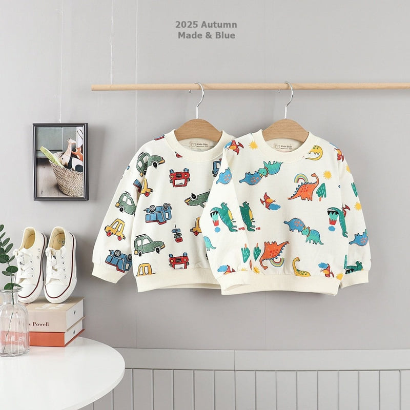 Dino Car Tee by Made Blue for Child - view 1