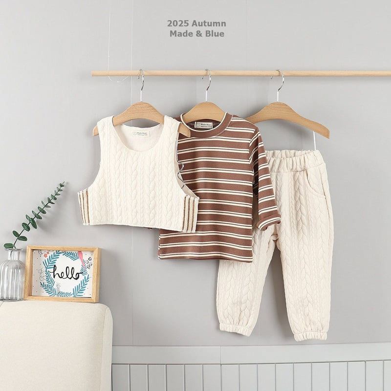 Made Blue - Korean Children Fashion - #fashionkids - Vest Set - 7