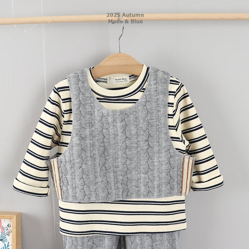 Made Blue - Korean Children Fashion - #kidsshorts - Vest Set - 8