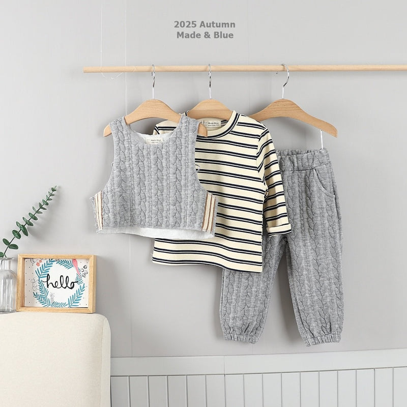 Made Blue - Korean Children Fashion - #kidsstore - Vest Set - 9