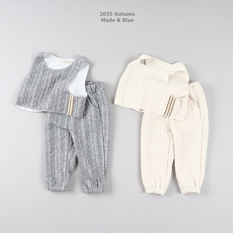 Made Blue - Korean Children Fashion - #stylishchildhood - Vest Set - 2