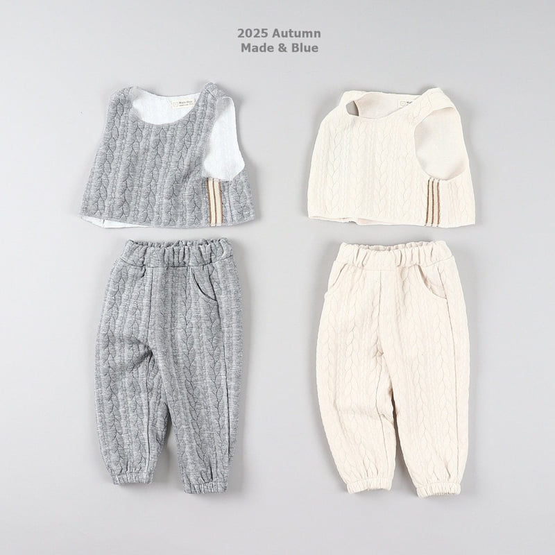 Made Blue - Korean Children Fashion - #toddlerclothing - Vest Set