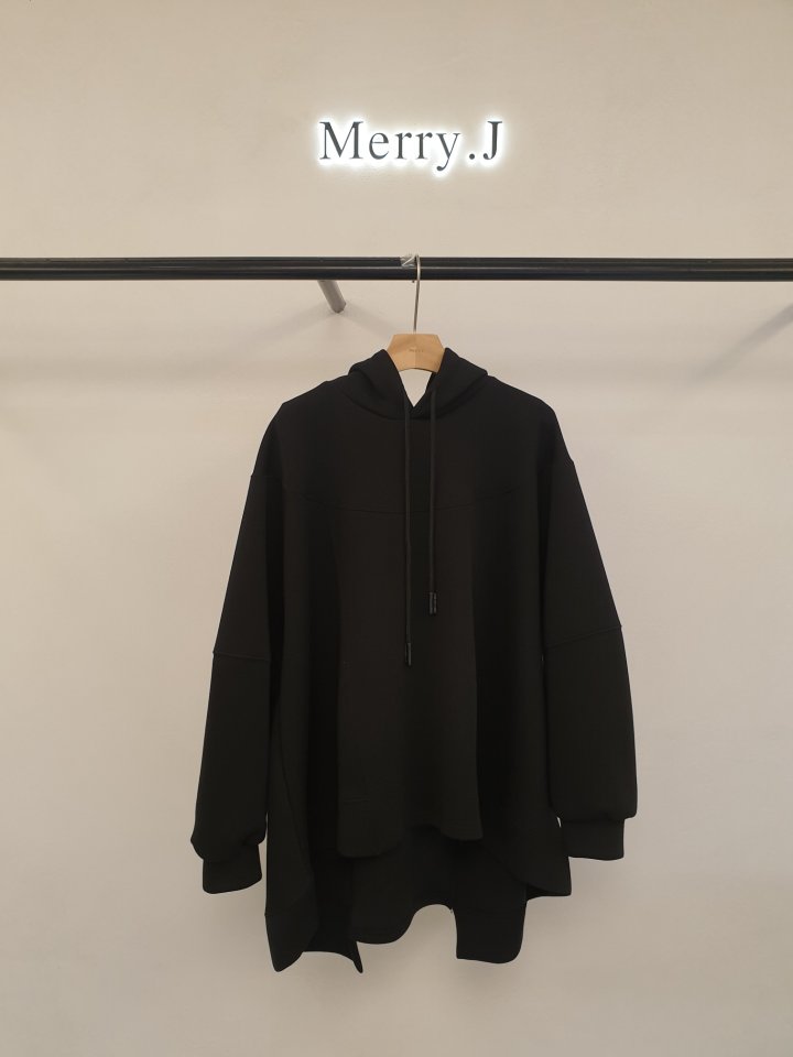 Merry J - Korean Women Fashion - #momslook - A Line Slit Hood Top - 2