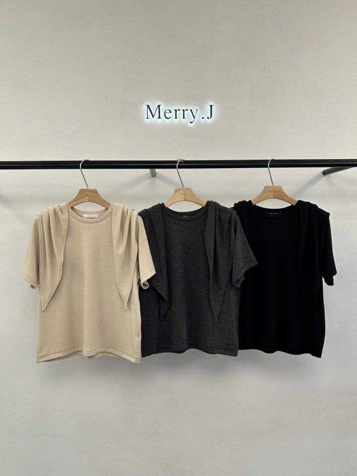 Merry J - Korean Women Fashion - #momslook - Lohas Scarf Tee