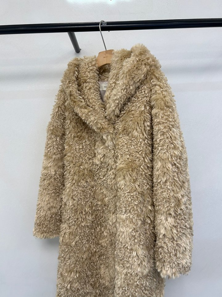 Merry J - Korean Women Fashion - #momslook - Shearling Hood Coat - 9