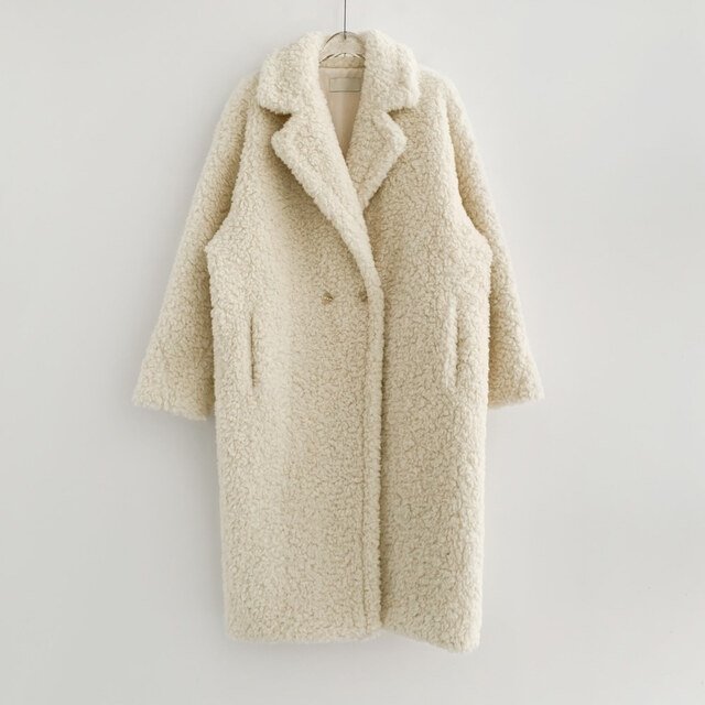 Merry J - Korean Women Fashion - #momslook - Teddy Long Coat