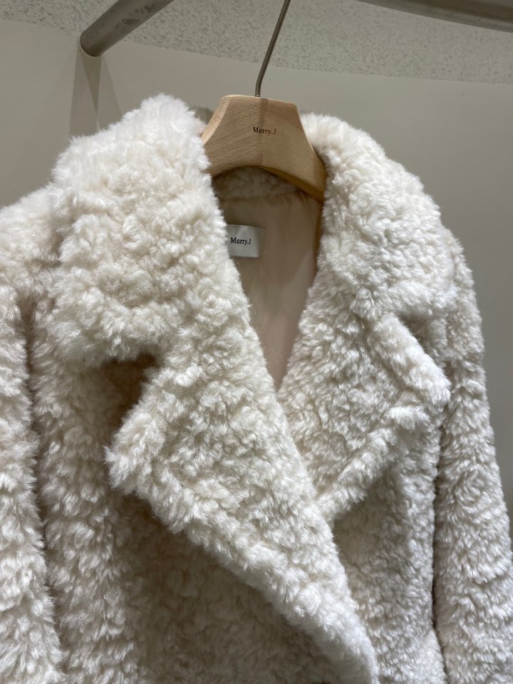 Merry J - Korean Women Fashion - #momslook - Teddy Long Coat - 7