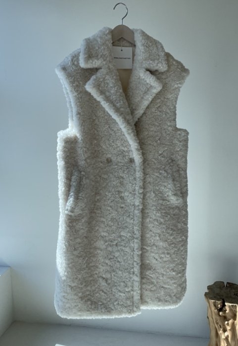 Merry J - Korean Women Fashion - #momslook - Teddy Long Vest - 2