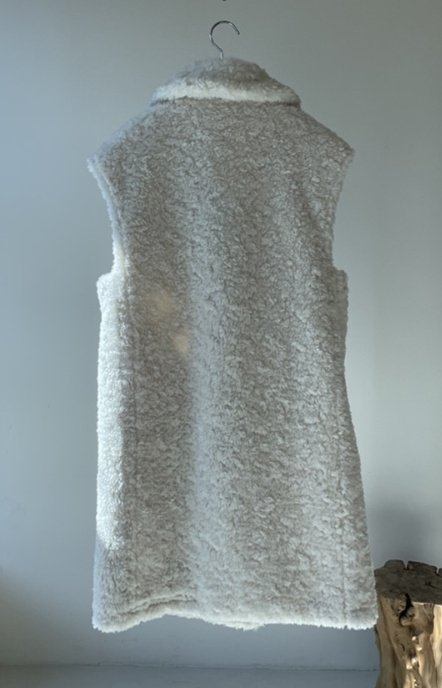 Merry J - Korean Women Fashion - #momslook - Teddy Long Vest - 6