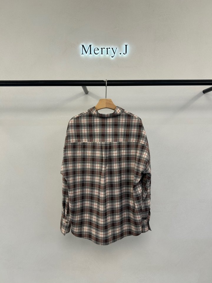 Merry J - Korean Women Fashion - #momslook - Hiz Check Shirt - 6