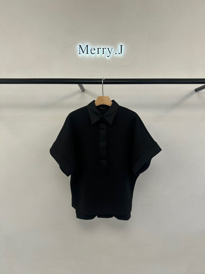 Merry J - Korean Women Fashion - #momslook - Cushion Collar Top Bottom Set - 7