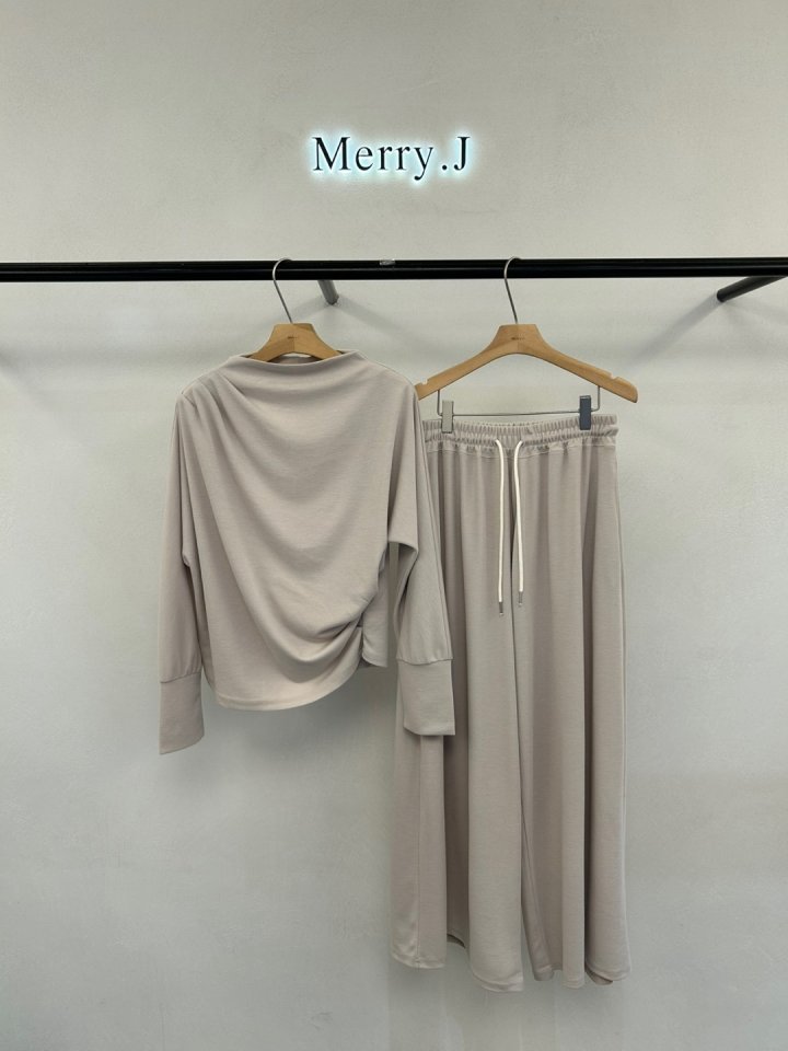 Merry J - Korean Women Fashion - #momslook - Merr Wide Pants