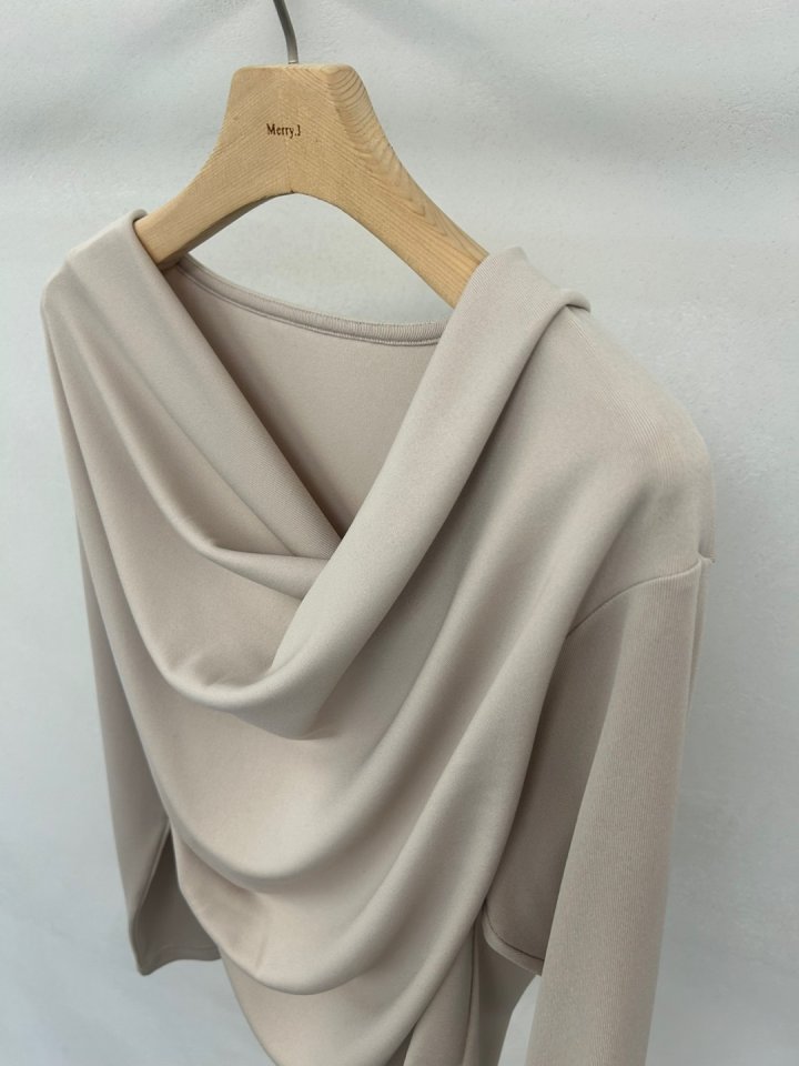 Merry J - Korean Women Fashion - #momslook - Boil Drape Tee - 7