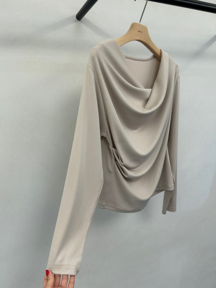 Merry J - Korean Women Fashion - #momslook - Boil Drape Tee - 9