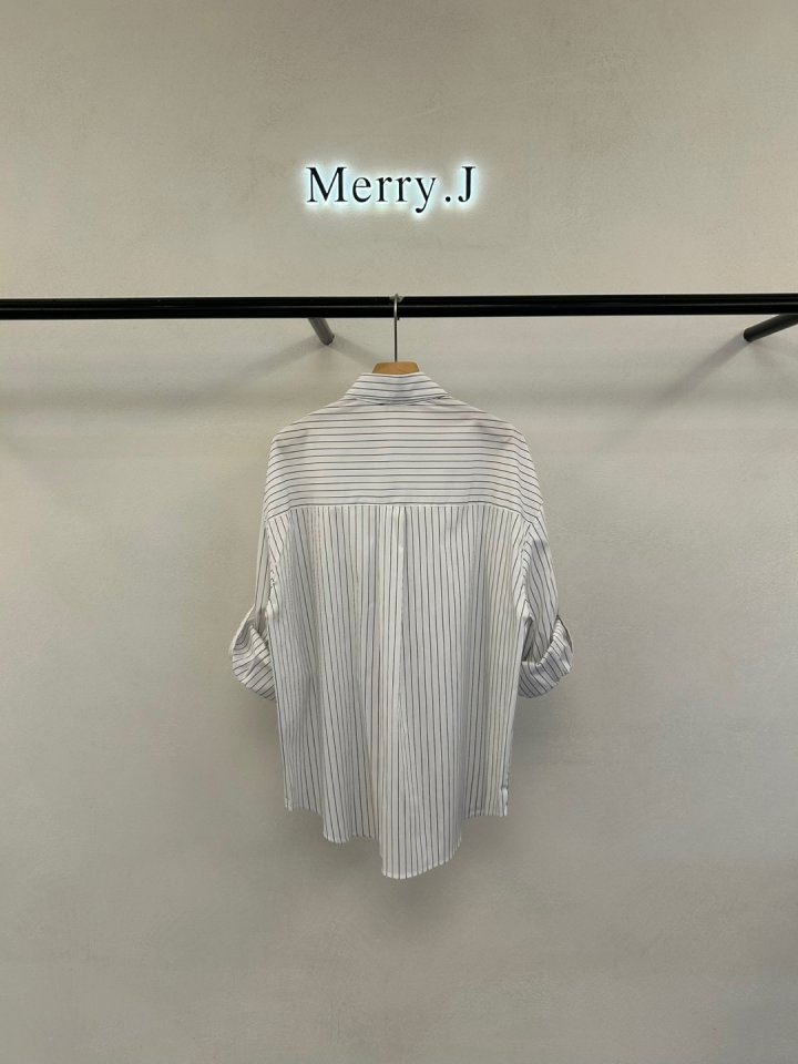 Merry J - Korean Women Fashion - #womensfashion - Marco Stripe Shirt - 4
