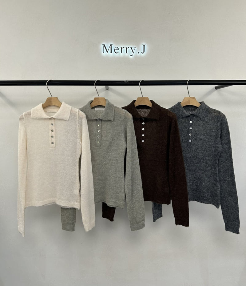 Merry J - Korean Women Fashion - #momslook - Onz Collar Knit