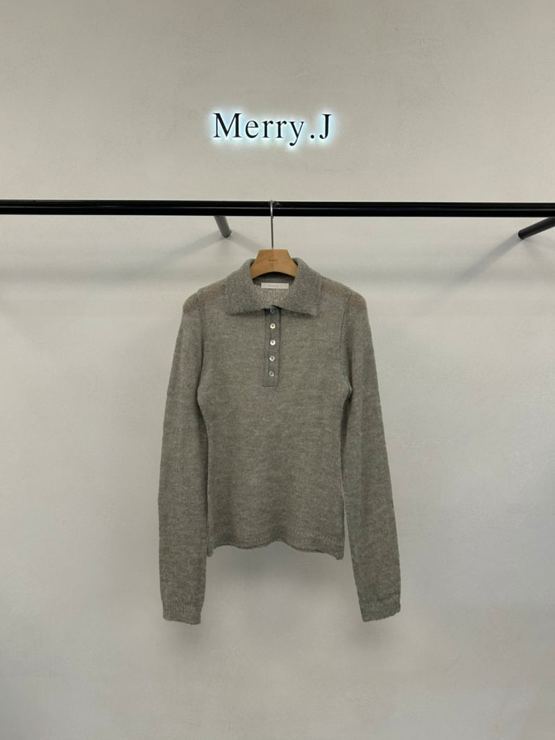 Merry J - Korean Women Fashion - #momslook - Onz Collar Knit - 3