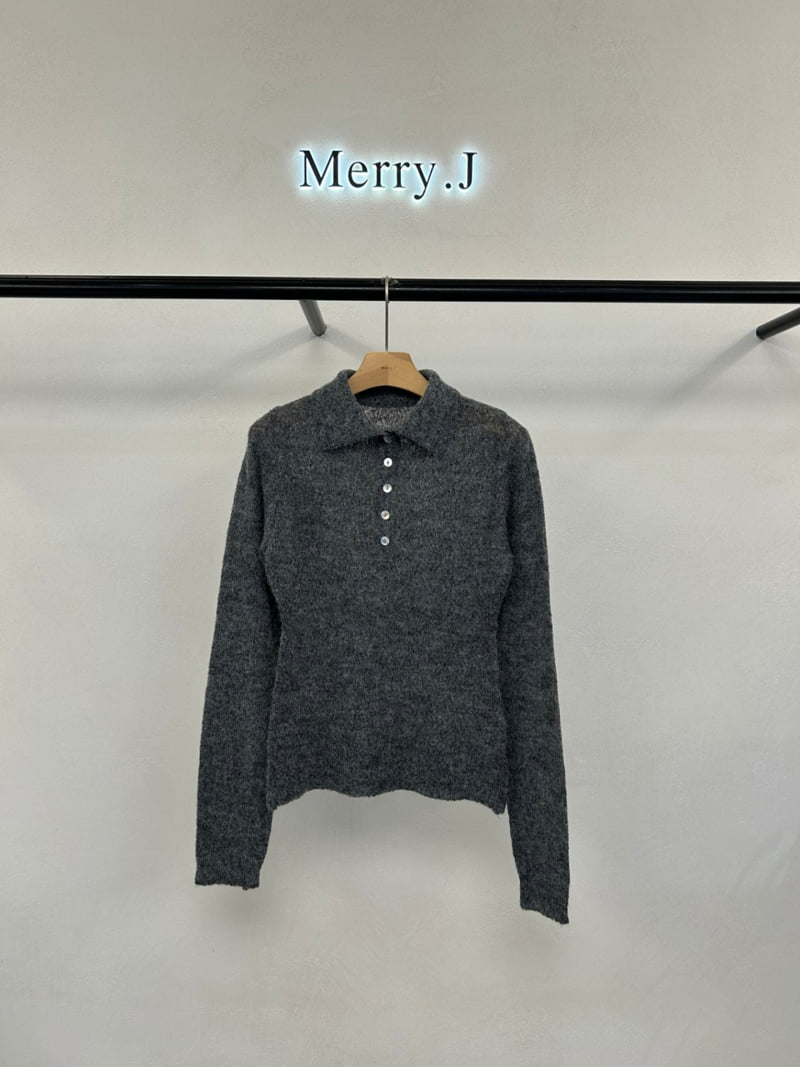 Merry J - Korean Women Fashion - #momslook - Onz Collar Knit - 5