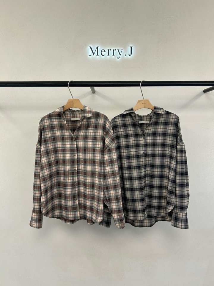 Merry J - Korean Women Fashion - #shopsmall - Hiz Check Shirt