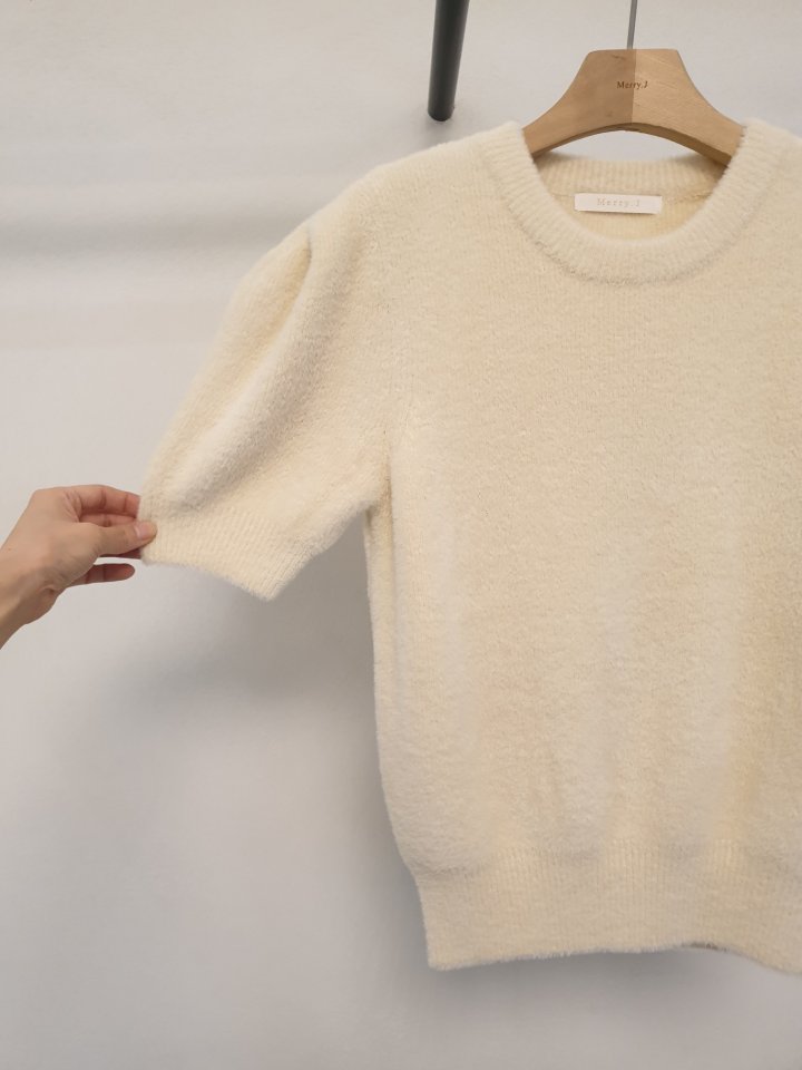Merry J - Korean Women Fashion - #thatsdarling - Fome Puff Knit Top - 8