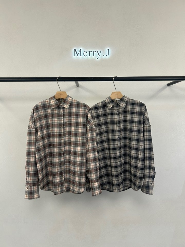Merry J - Korean Women Fashion - #thatsdarling - Hiz Check Shirt - 2