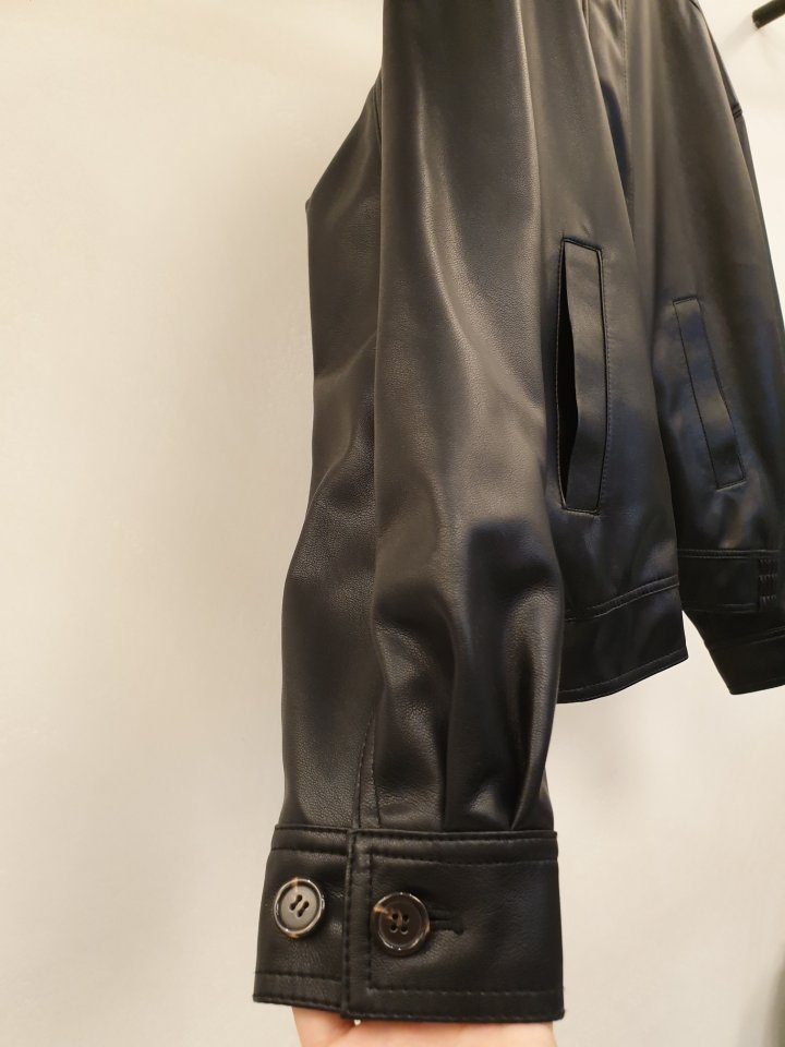Merry J - Korean Women Fashion - #vintageinspired - Formal Leather Blouson - 8