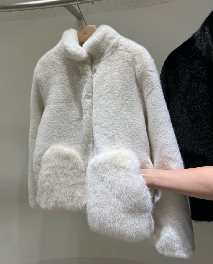 Merry J - Korean Women Fashion - #vintageinspired - Pocket Fox Jacket - 3