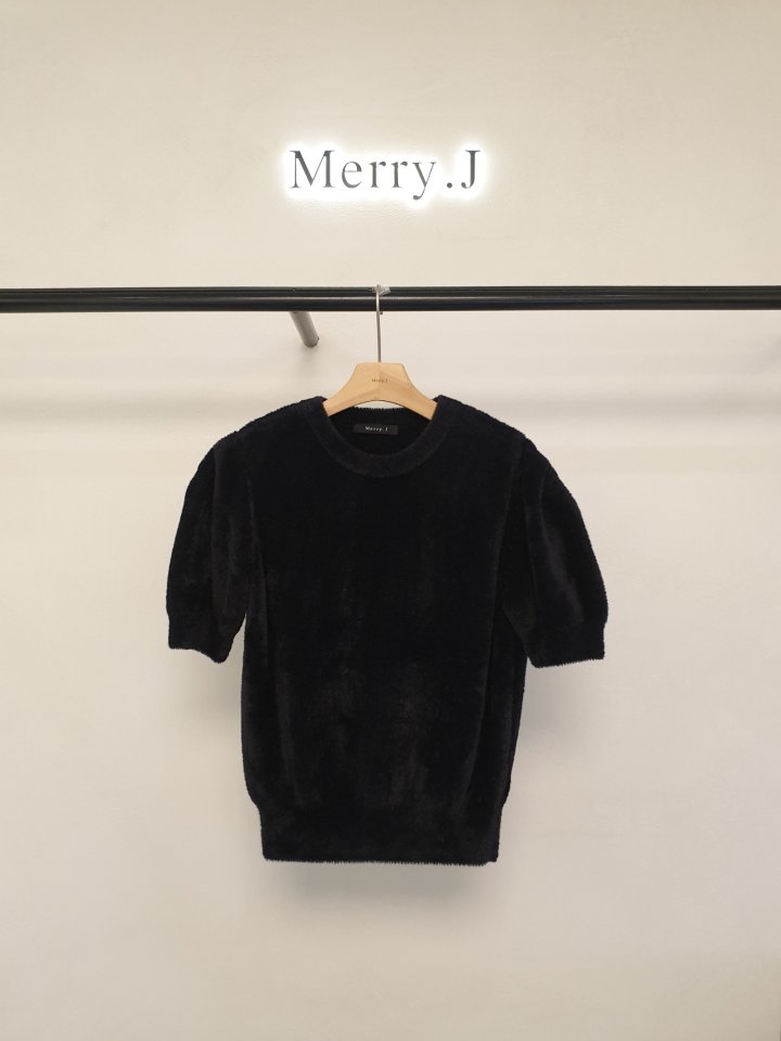 Merry J - Korean Women Fashion - #vintageinspired - Fome Puff Knit Top - 2