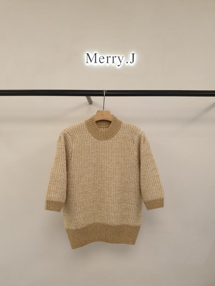 Merry J - Korean Women Fashion - #vintageinspired - Milky Half Turtleneck Knit Top