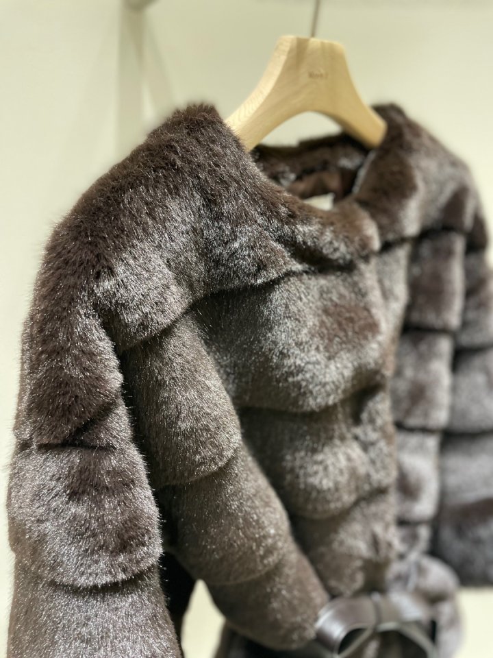Merry J - Korean Women Fashion - #vintagekidsstyle - Midi Fox Jacket - 5