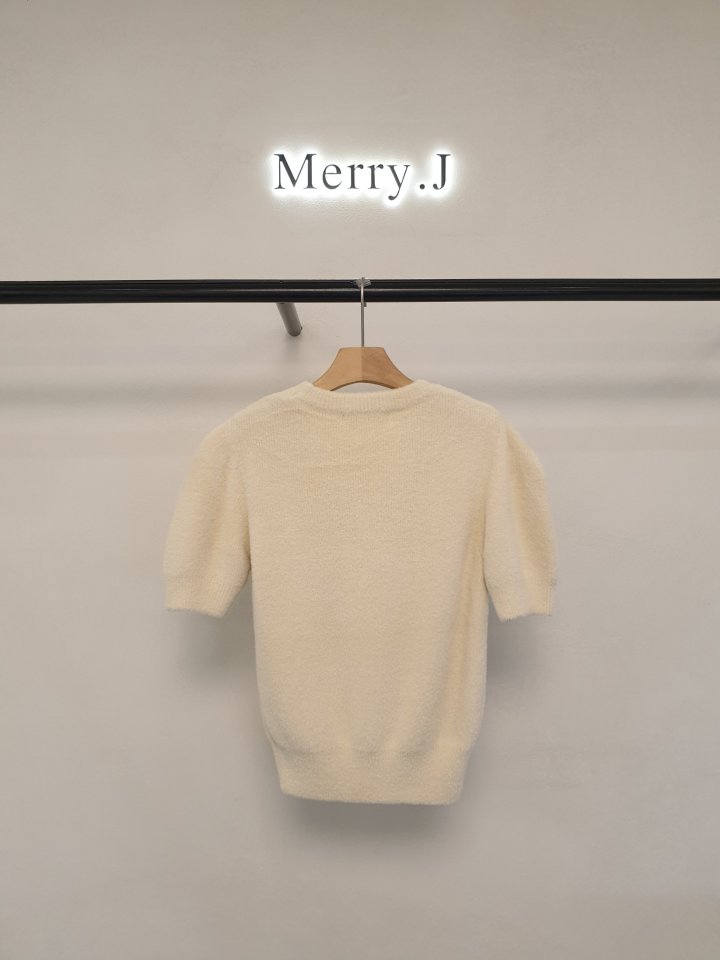 Merry J - Korean Women Fashion - #vintagekidsstyle - Fome Puff Knit Top - 3