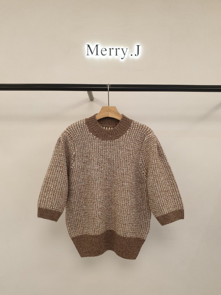 Merry J - Korean Women Fashion - #vintagekidsstyle - Milky Half Turtleneck Knit Top - 2