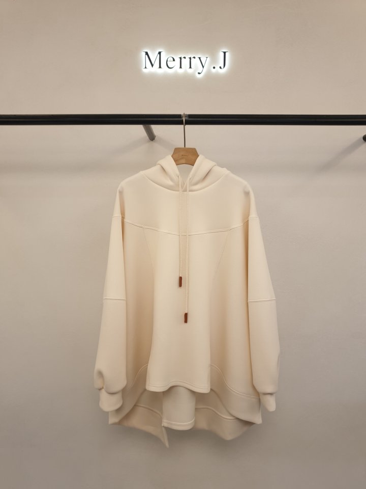 Merry J - Korean Women Fashion - #womensfashion - A Line Slit Hood Top