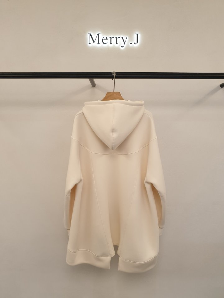Merry J - Korean Women Fashion - #womensfashion - A Line Slit Hood Top - 3