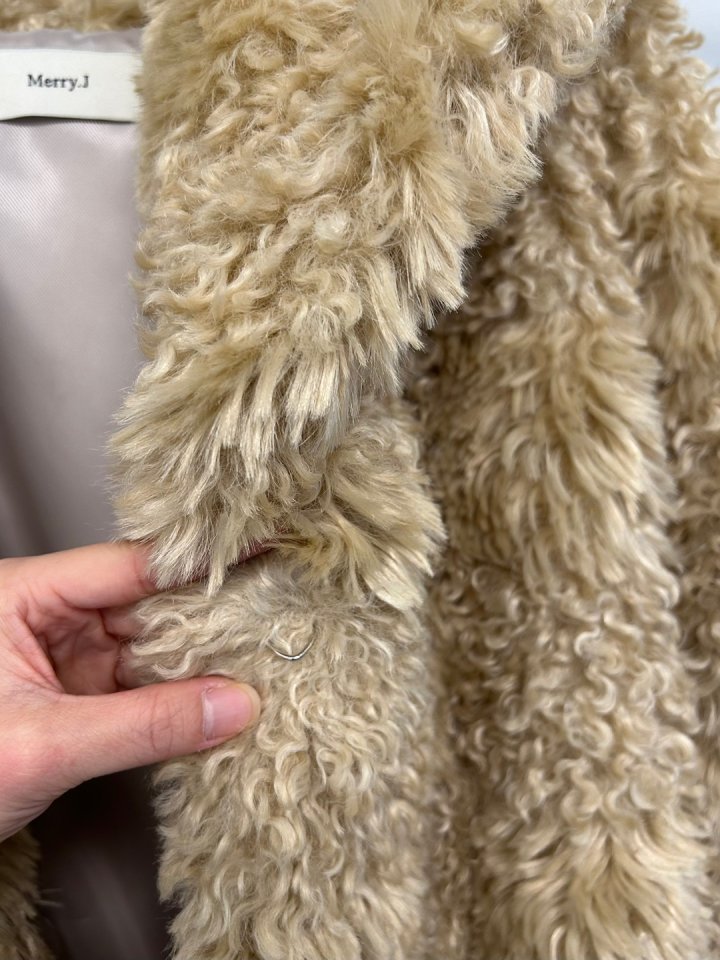 Merry J - Korean Women Fashion - #womensfashion - Shearling Hood Coat - 6