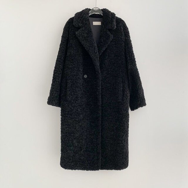 Merry J - Korean Women Fashion - #momslook - Teddy Long Coat - 4