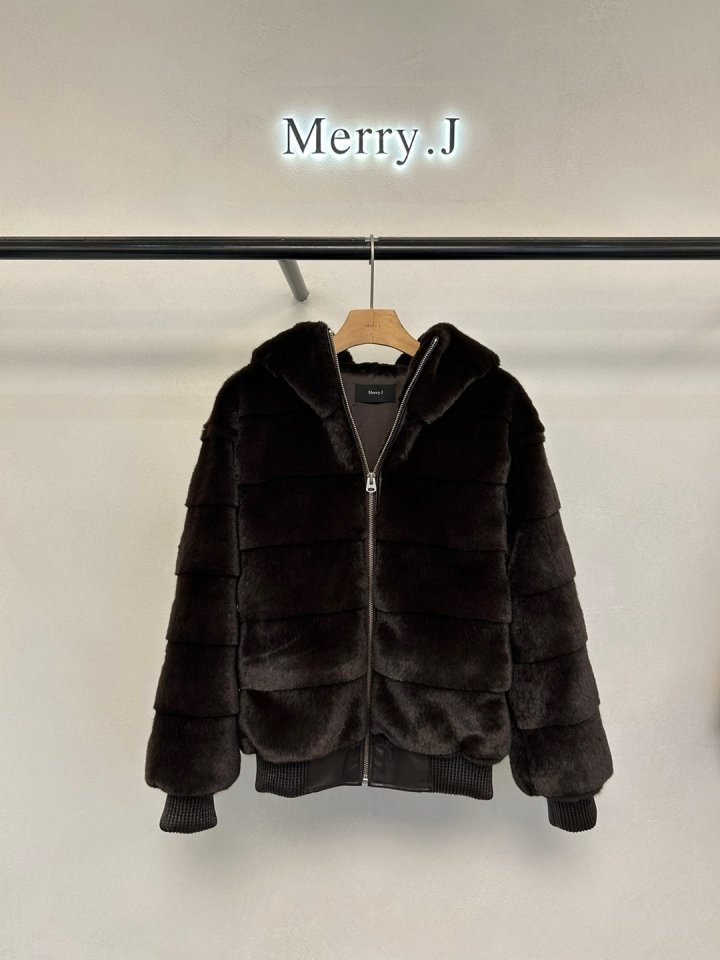 Merry J - Korean Women Fashion - #momslook - Err Hood Blouson - 4
