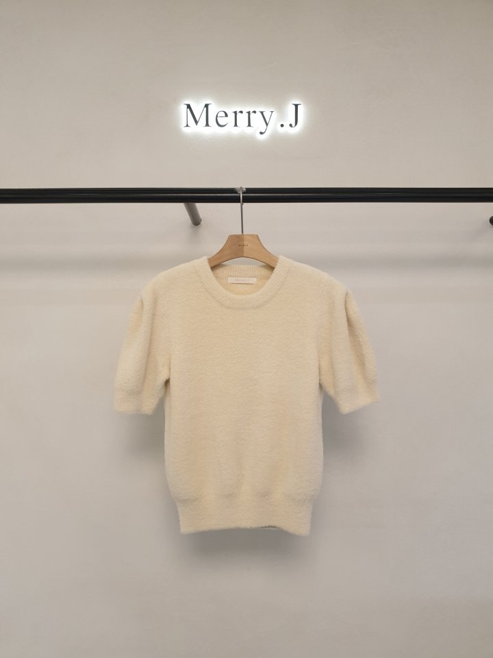 Merry J - Korean Women Fashion - #womensfashion - Fome Puff Knit Top