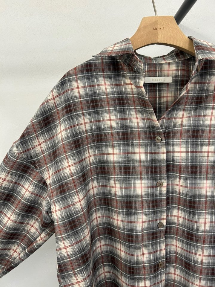 Merry J - Korean Women Fashion - #womensfashion - Hiz Check Shirt - 11