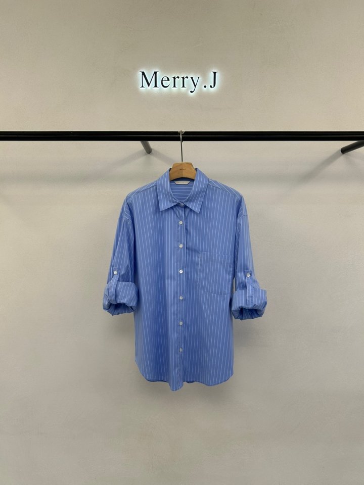 Merry J - Korean Women Fashion - #womensfashion - Marco Stripe Shirt - 3