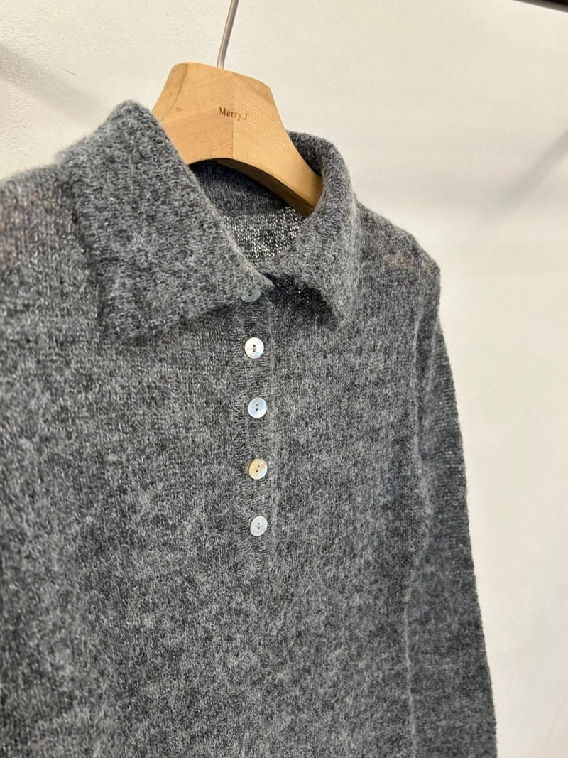 Merry J - Korean Women Fashion - #womensfashion - Onz Collar Knit - 10